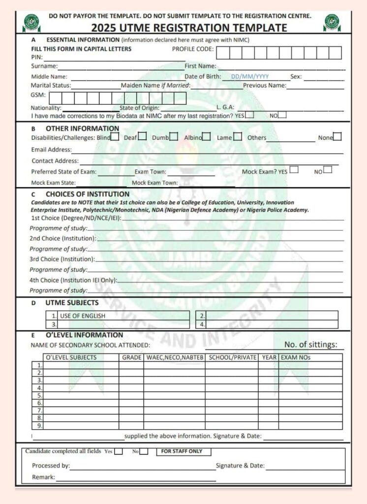 Jamb 2025/2026: Registration Date, Price, Exam Start Date For (Utme &Amp; De Students) 2025